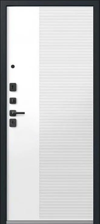 Товар Дверь С-112 Черный Муар+Кварц Черный+Орех Мокко - Белый DIS007512