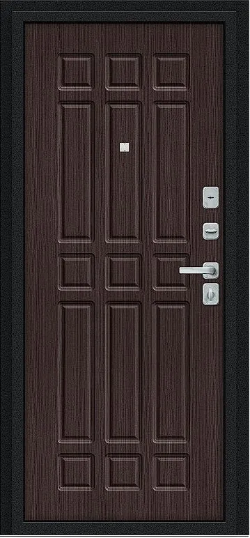 Товар Дверь Браво Мило МФ/BChrome Букле черное/Букле черное/Wenge Melinga DIS007416